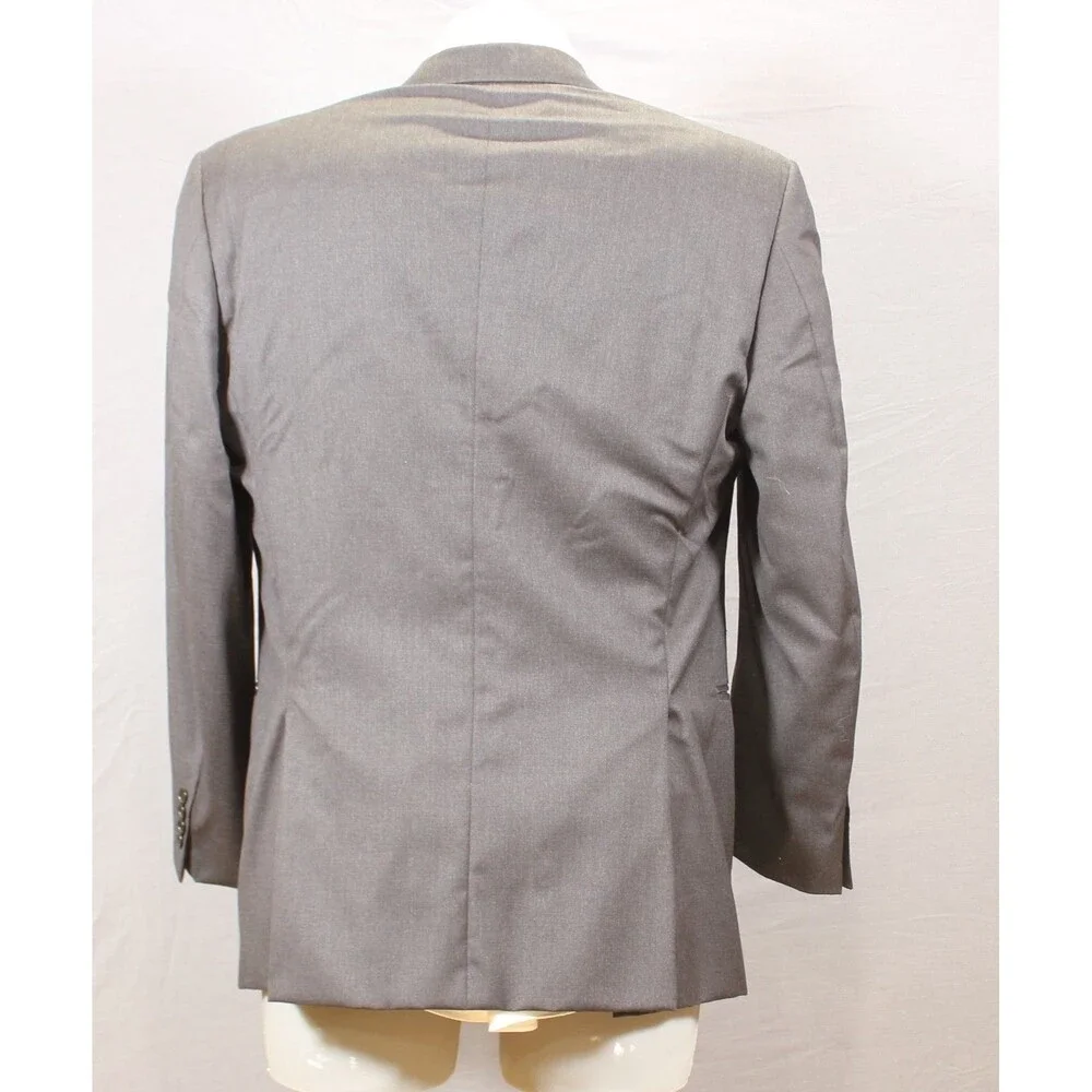 Canali Suit Mens Charcoal Gray Wool 2 Piece Suit 2 Btn 48R  (44R) Flat front 34